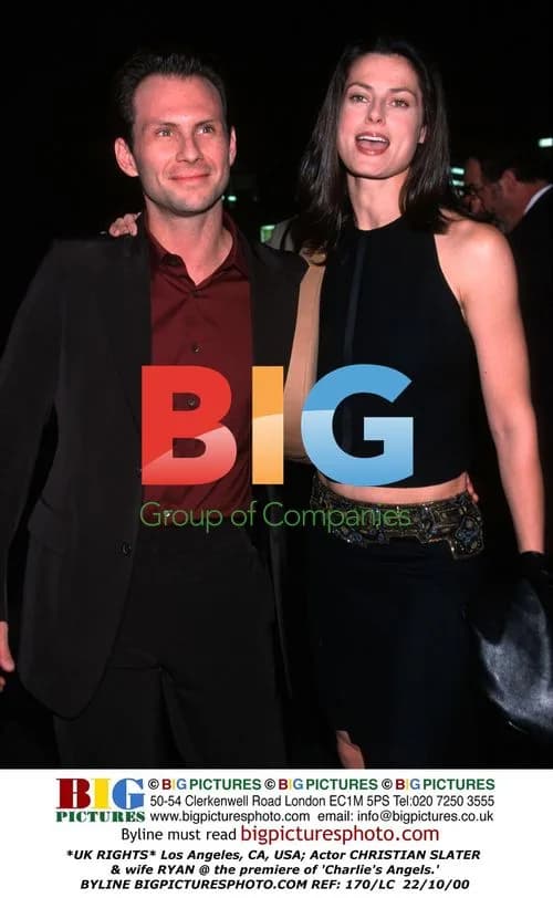 Christian Slater & wife Ryan at 'Charlie's Angels' premiere