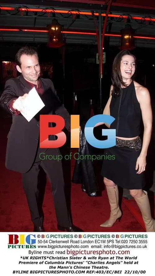 Christian Slater & Wife Ryan at Charlie's Angels Premiere