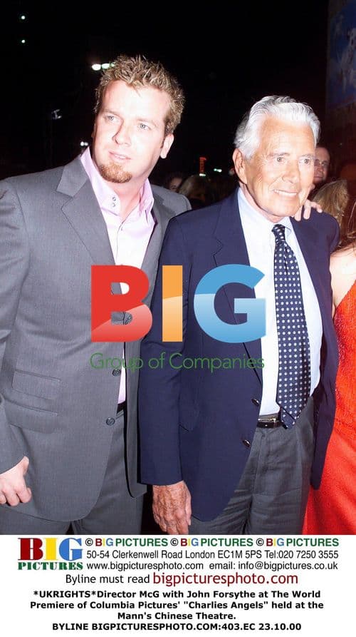 Director McG and John Forsythe at Charlies Angels Premiere