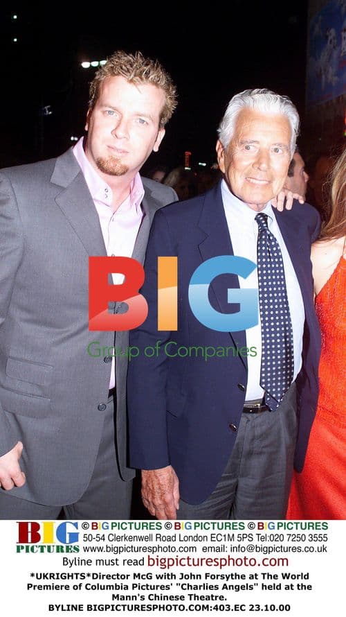 Director McG and John Forsythe at "Charlie's Angels" Premiere