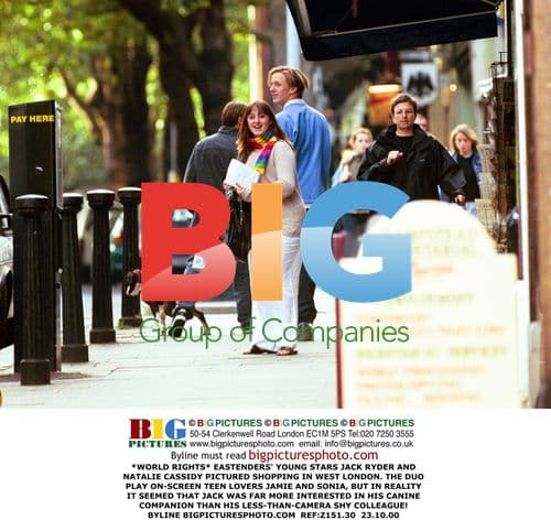 EastEnders Stars JACK RYDER and NATALIE CASSIDY Shopping