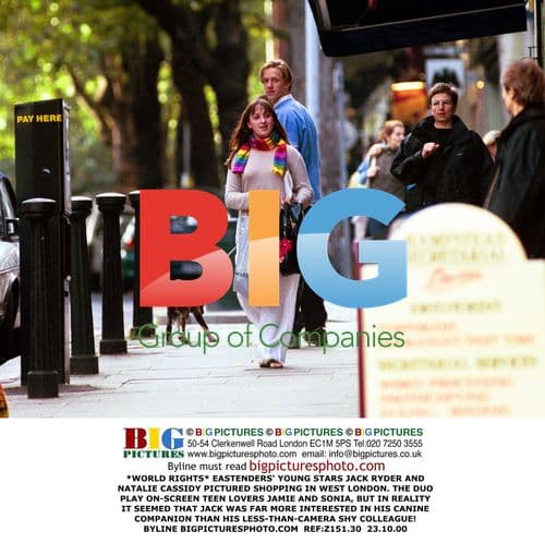 EastEnders Stars Jack Ryder and Natalie Cassidy Shopping