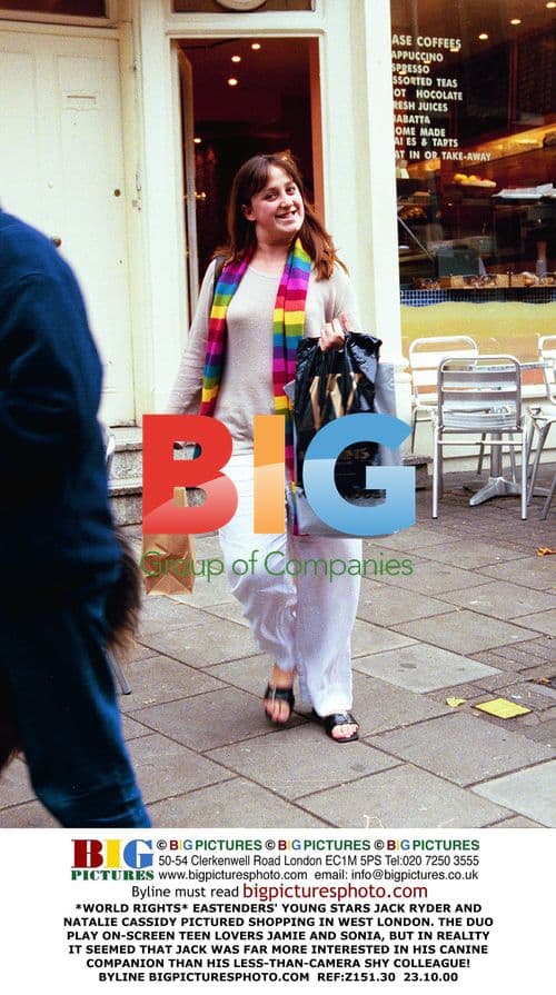 EASTENDERS' STARS JACK AND NATALIE OUT SHOPPING