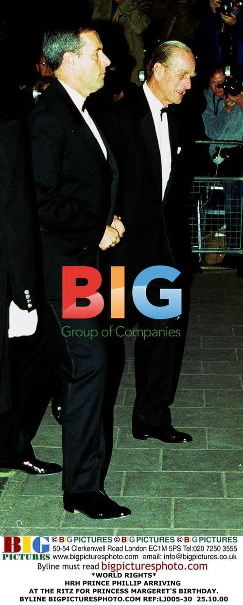 HRH Prince Phillip arrives at Princess Margaret's birthday