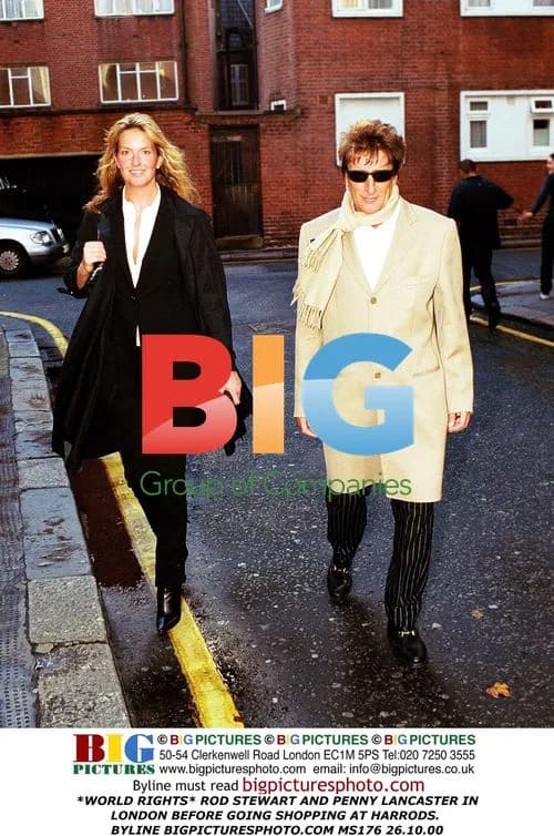 Rod Stewart and Penny Lancaster Shopping in London