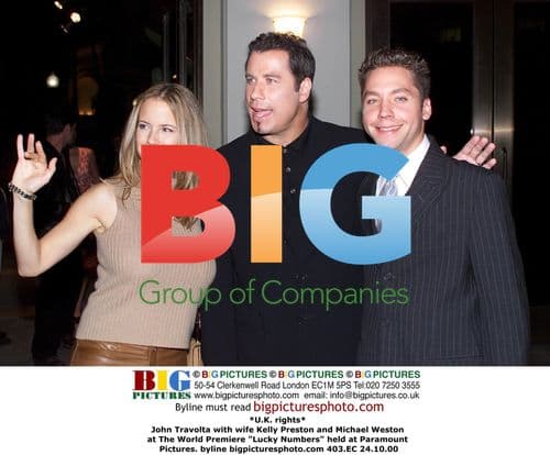 Travolta at "Lucky Numbers" Premiere