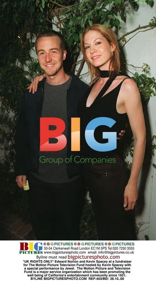 Edward Norton and Jenna Elfman at MPTF Fundraiser