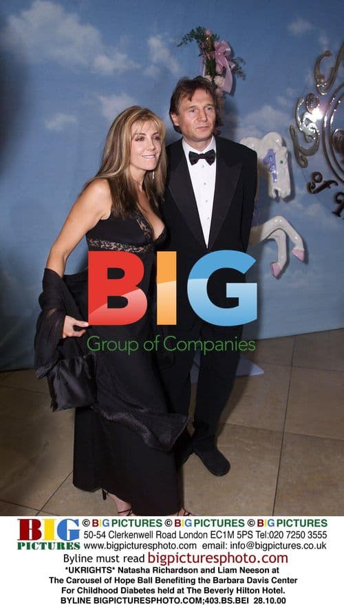 Natasha Richardson and Liam Neeson at Carousel of Hope Ball