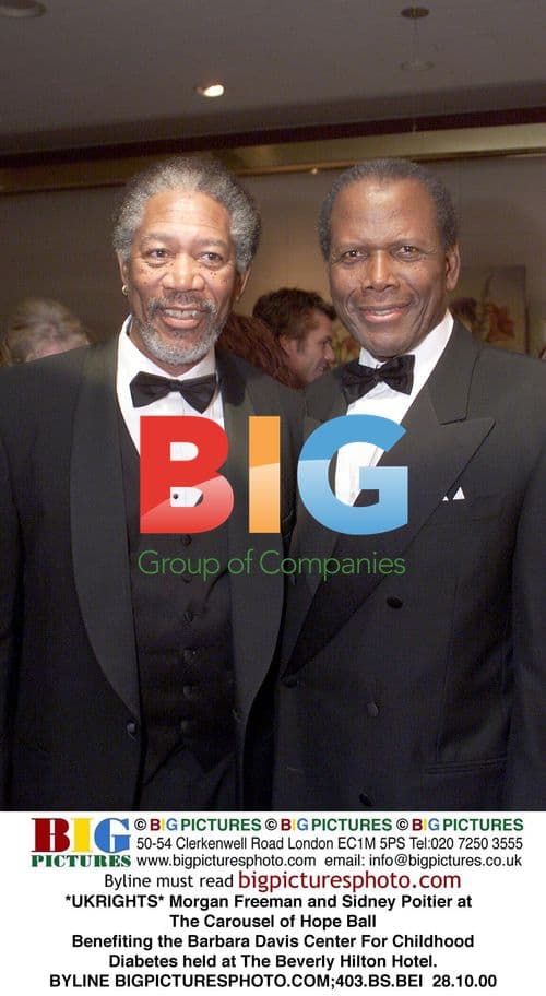 Morgan Freeman and Sidney Poitier at The Carousel of Hope Ball