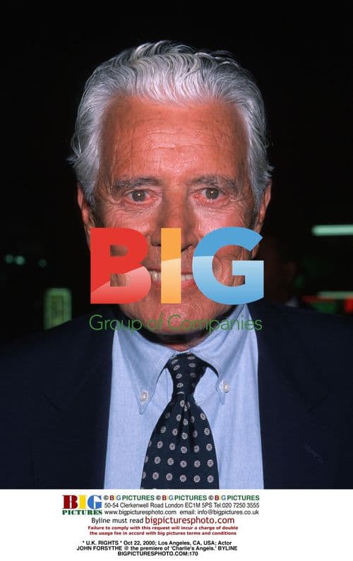 John Forsythe at 'Charlie's Angels' Premiere