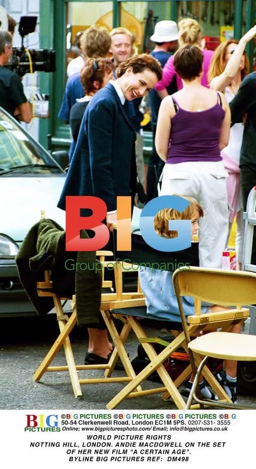 Andie MacDowell on set of "A Certain Age"