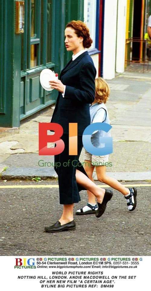 Andie MacDowell on Set of "A Certain Age"