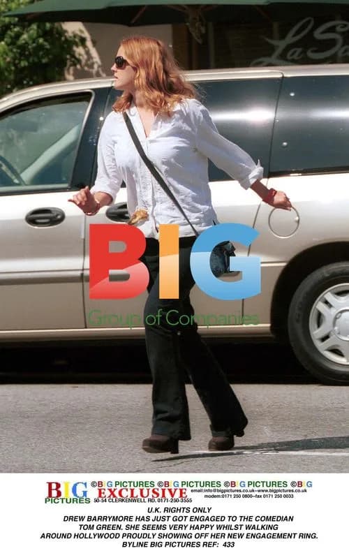 Drew Barrymore Shows Off Engagement Ring