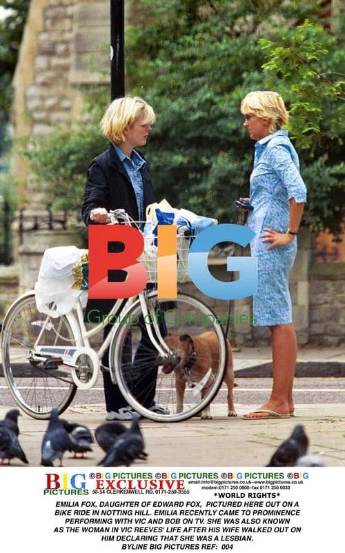 EMILIA FOX OUT ON BIKE RIDE IN NOTTING HILL
