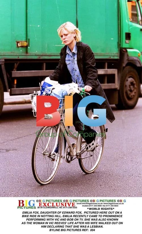 Emilia Fox Out on Bike Ride