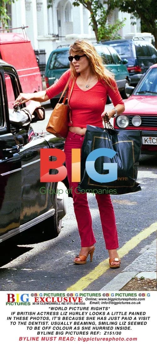 Liz Hurley Visits Dentist