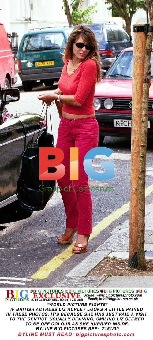 Liz Hurley Visits Dentist