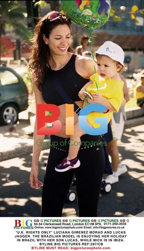 Luciana Gimenez Morad and Son Lucas in Brazil