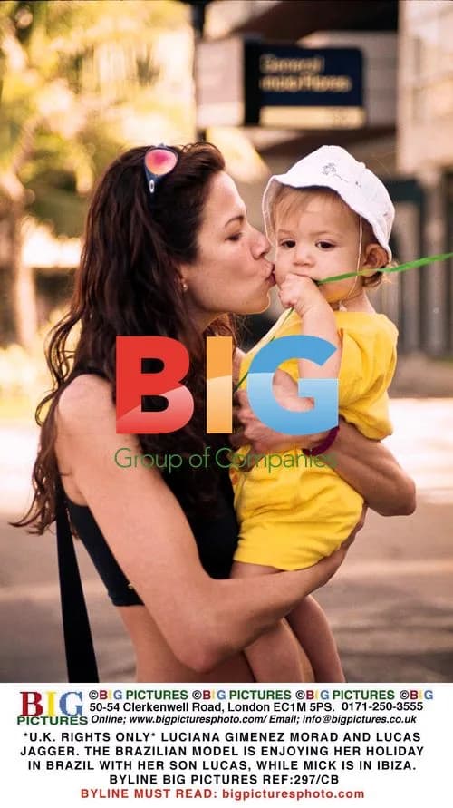 Luciana Gimenez and son Lucas on holiday