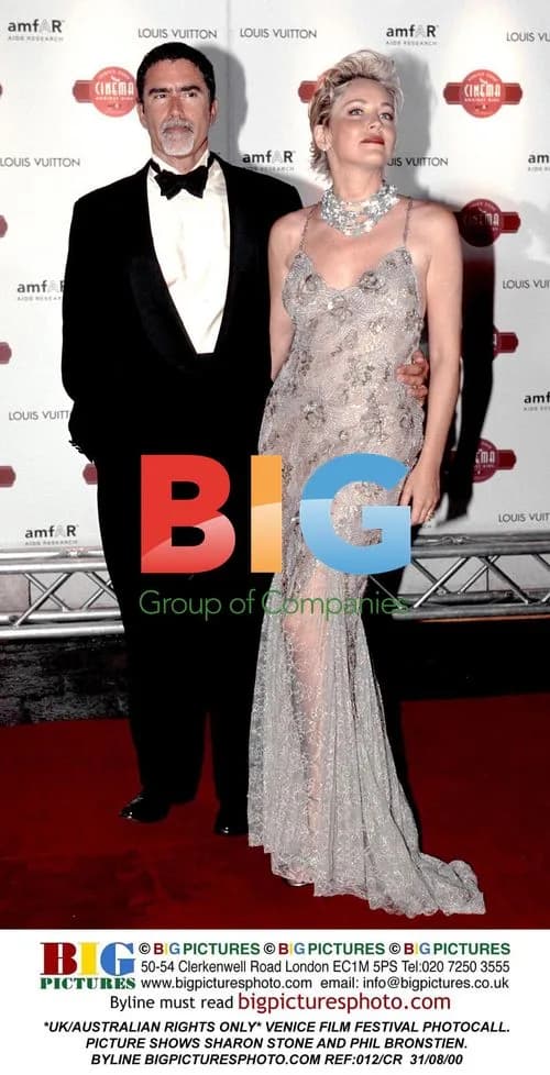 Sharon Stone and Phil Bronstien at Venice Film Festival