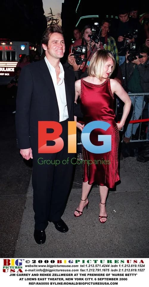 JIM CARREY AND RENEE ZELLWEGER at Nurse Betty Premiere