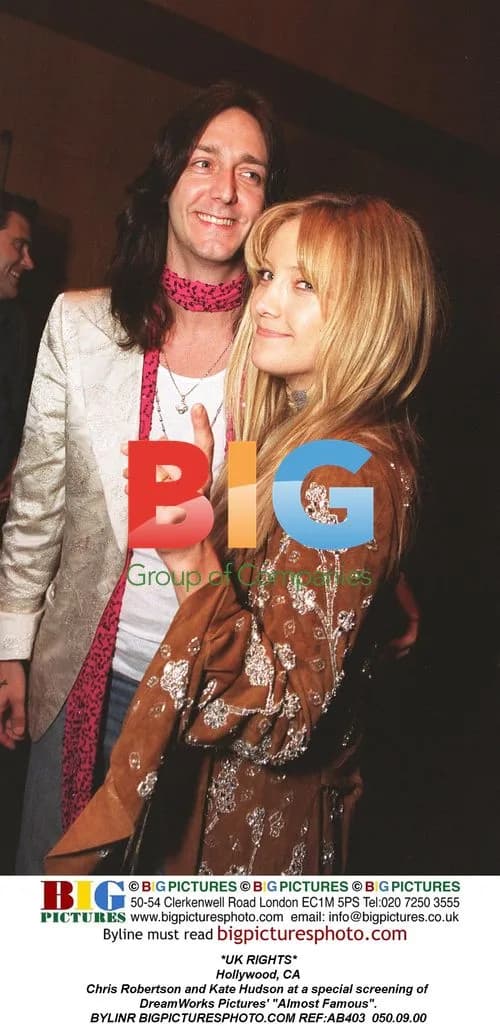 Chris Robertson and Kate Hudson at "Almost Famous" screening