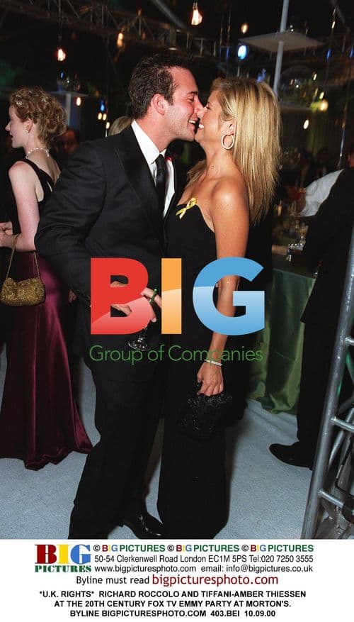 Richard Roccolo and Tiffani-Amber Thiessen at 20th Century Fox TV Emmy Party