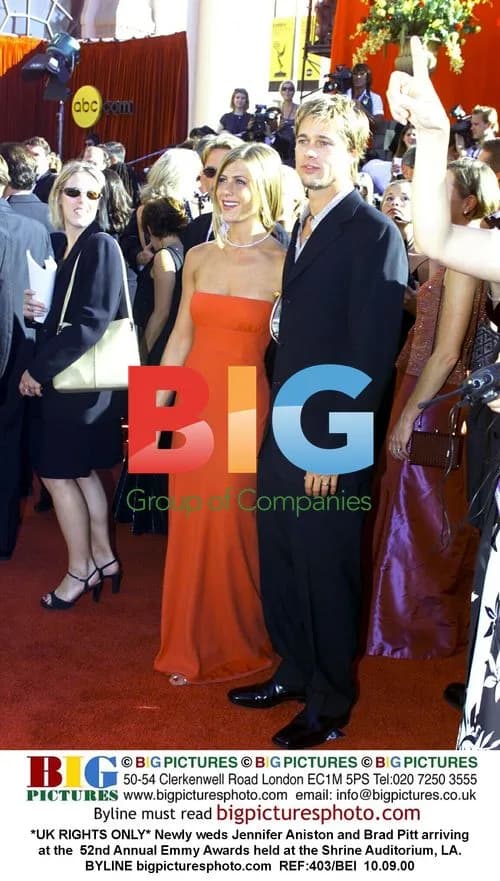 Jennifer Aniston and Brad Pitt at 52nd Emmy Awards