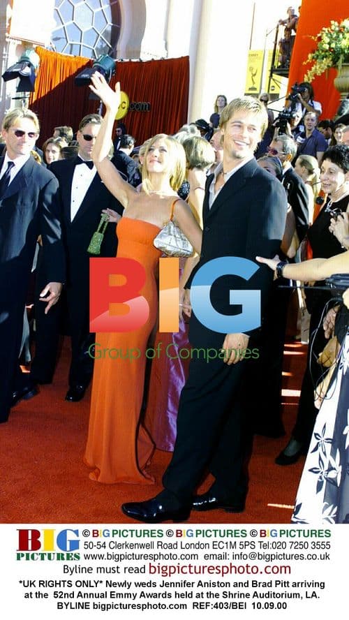 Jennifer Aniston and Brad Pitt at 52nd Emmys