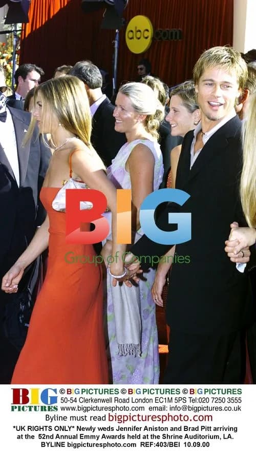 Newlyweds Jennifer Aniston and Brad Pitt at Emmy Awards
