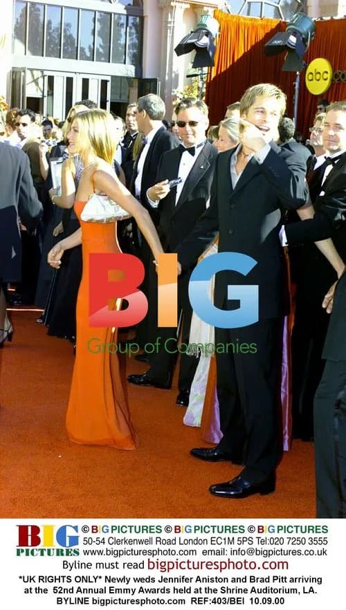 Newlyweds Jennifer Aniston and Brad Pitt at 52nd Emmys