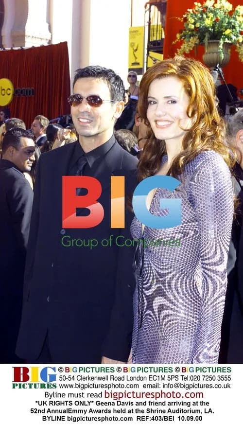 Geena Davis and friend at 52nd Emmy Awards