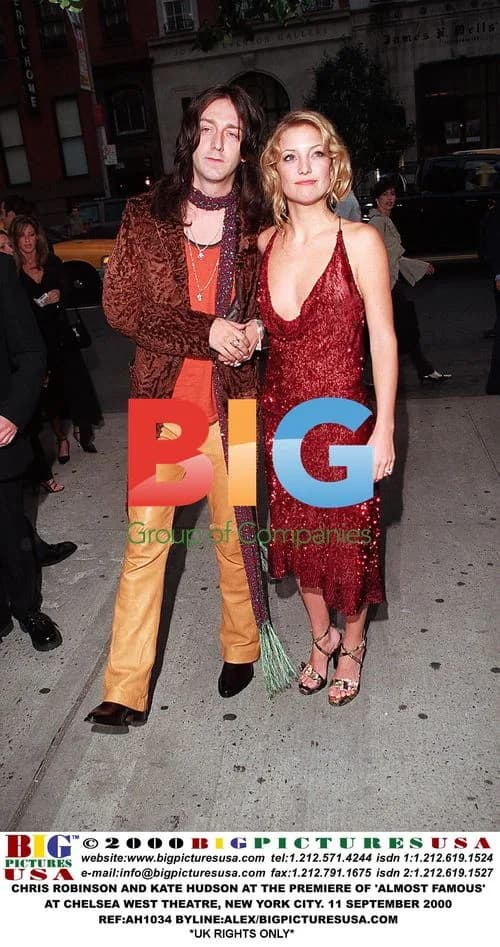 Chris Robinson and Kate Hudson at 'Almost Famous' Premiere