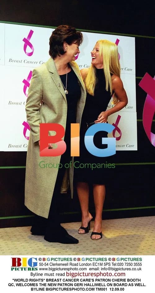 Cherie Booth and Geri Halliwell, Breast Cancer Care Patrons
