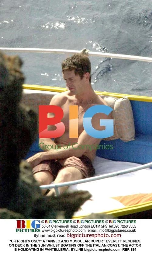 Rupert Everett Relaxes on Boat