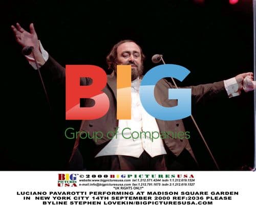 Luciano Pavarotti Performs at Madison Square Garden