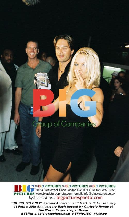 Pamela Anderson and Markus Schenkenberg at Peta's 20th Anniversary