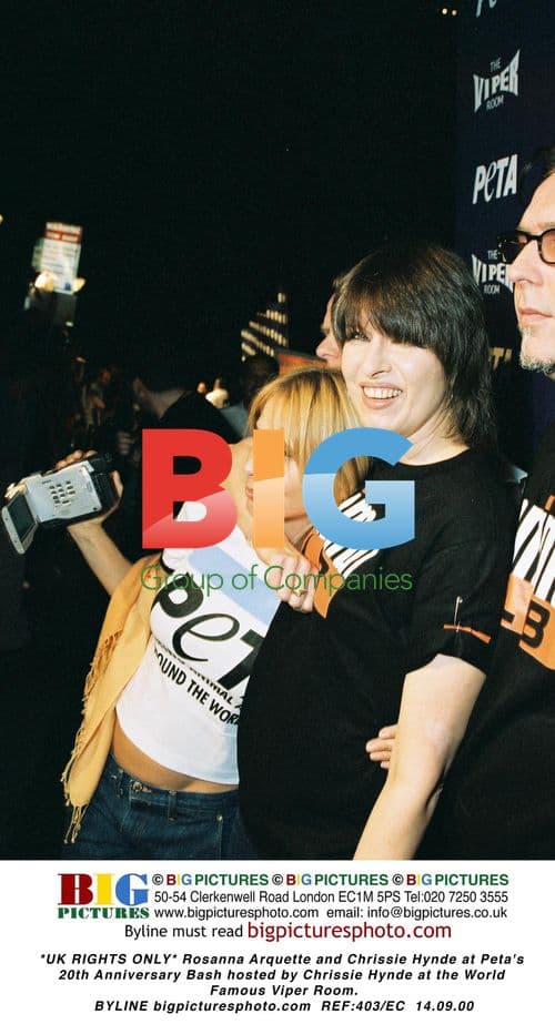 Rosanna Arquette and Chrissie Hynde at Peta's 20th Anniversary