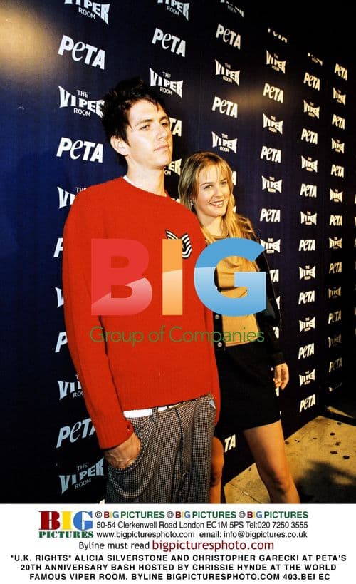 Alicia Silverstone and Christopher Garecki at PETA 20th Anniversary