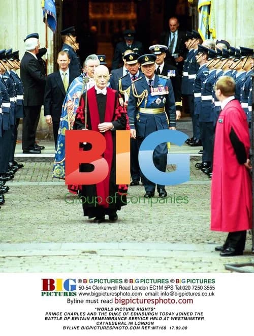 Prince Charles and Duke of Edinburgh at Battle of Britain Service