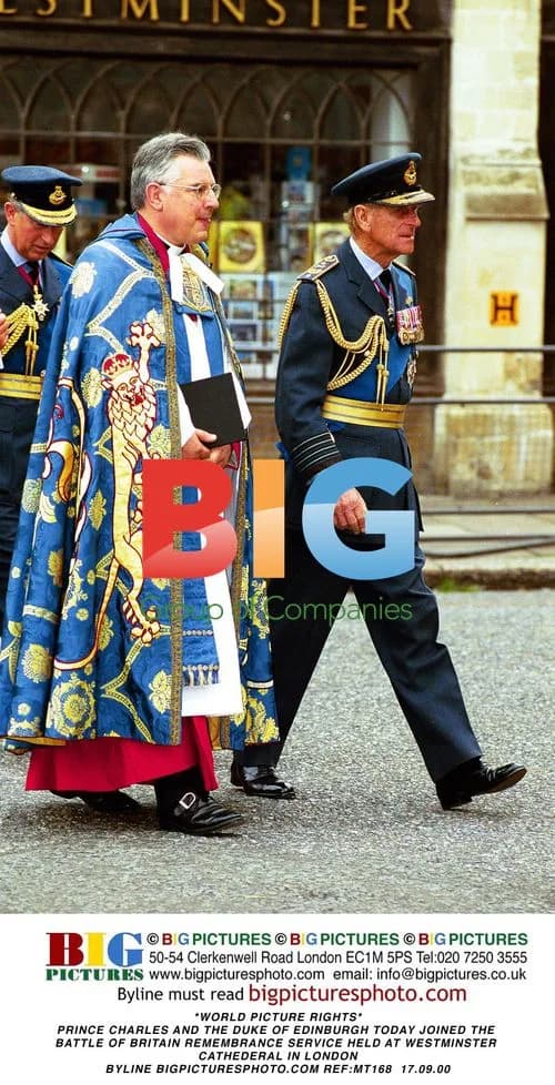 Prince Charles and Duke of Edinburgh at Battle of Britain Service