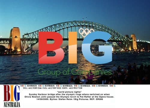 Olivia Newton John and Pat Rafter at Sydney Olympics