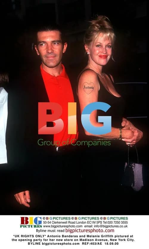 Antonio Banderas and Melanie Griffith at store opening