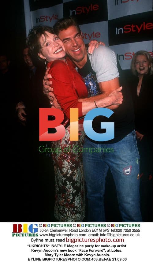 Mary Tyler Moore and Kevyn Aucoin at INSTYLE event