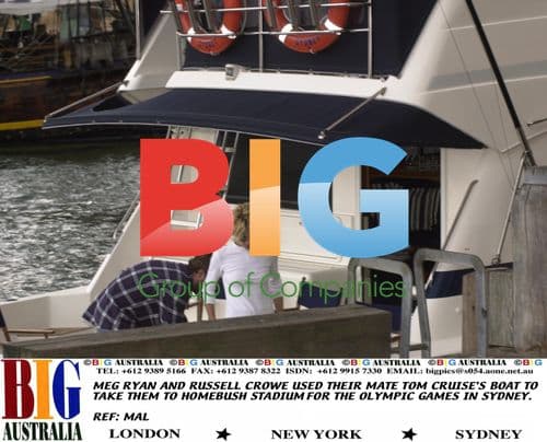 Meg Ryan and Russell Crowe on Tom Cruise's Boat