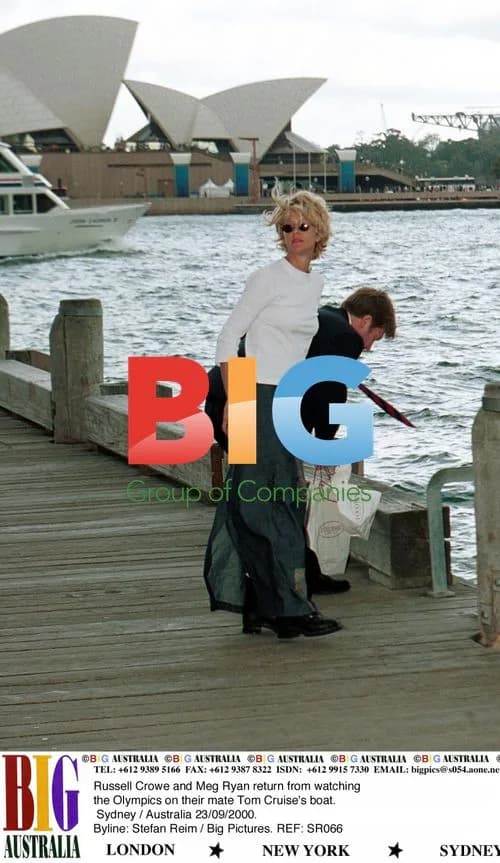 Russell Crowe and Meg Ryan on Tom Cruise's boat