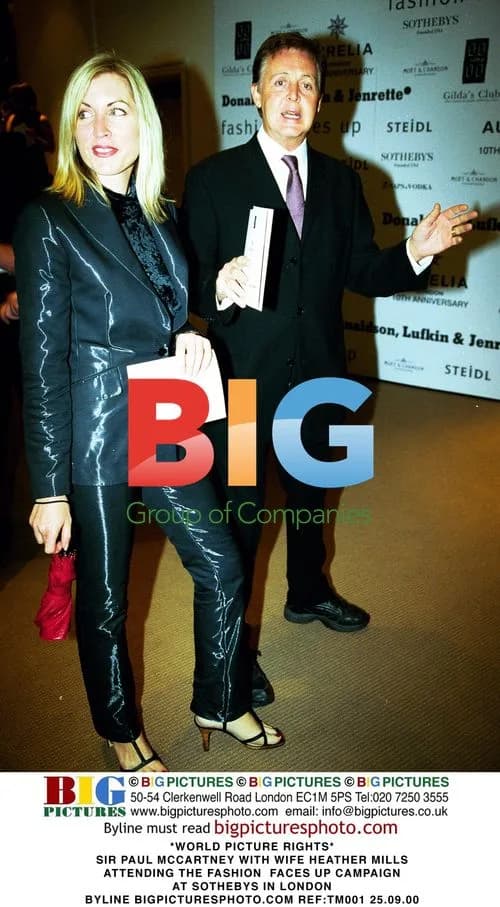 Sir Paul McCartney and Heather Mills at Fashion Faces Up Campaign