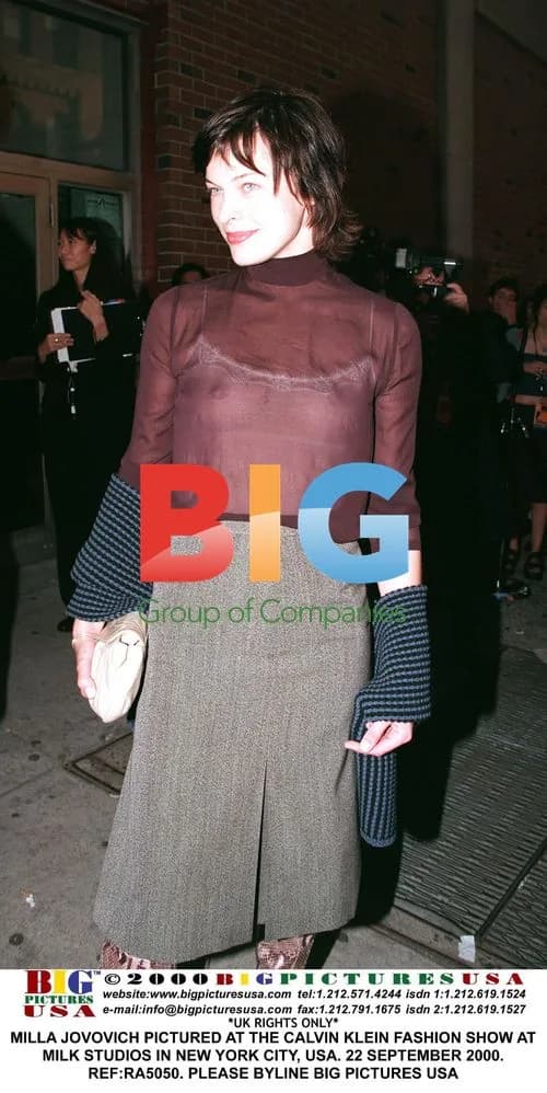 Milla Jovovich at Calvin Klein Fashion Show