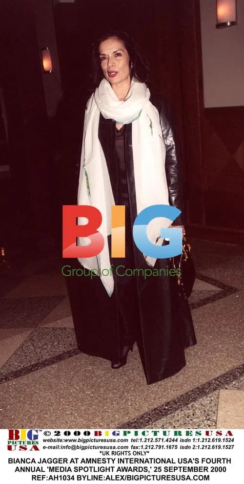 Bianca Jagger at Amnesty International USA's 'Media Spotlight Awards'