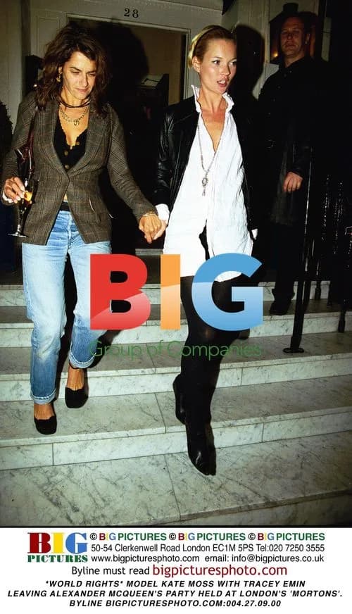 Kate Moss and Tracey Emin at Alexander McQueen Party